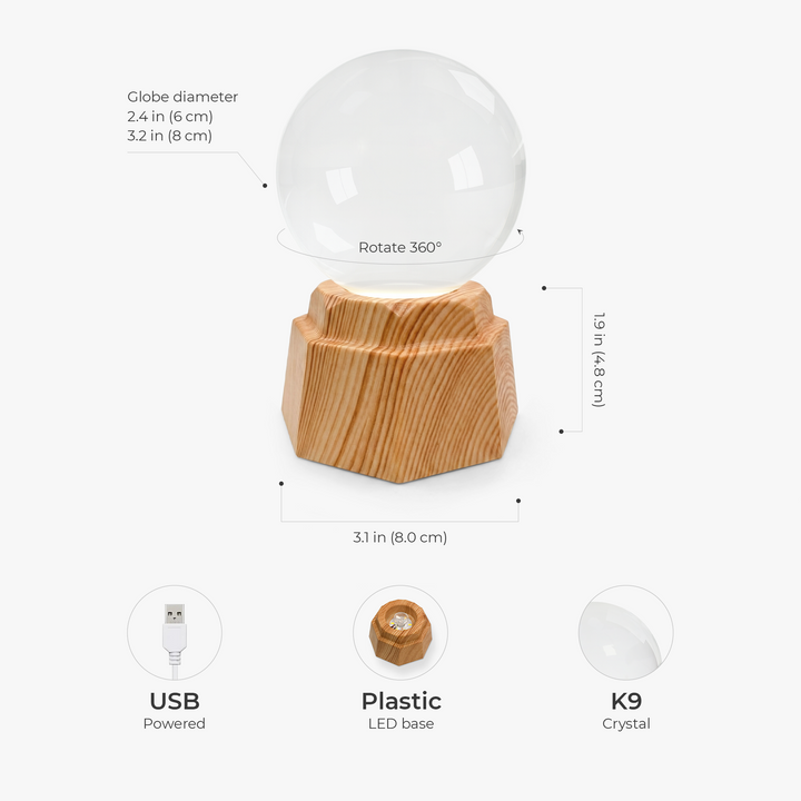 3D Crystal Ball Lamp - Custom Couple Gifts - From Our First Kiss Till Our Last Breath