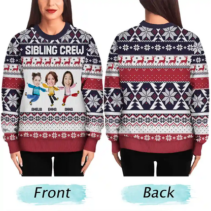 Custom Photo Cousin Crew Family - Personalized Unisex Ugly Sweater