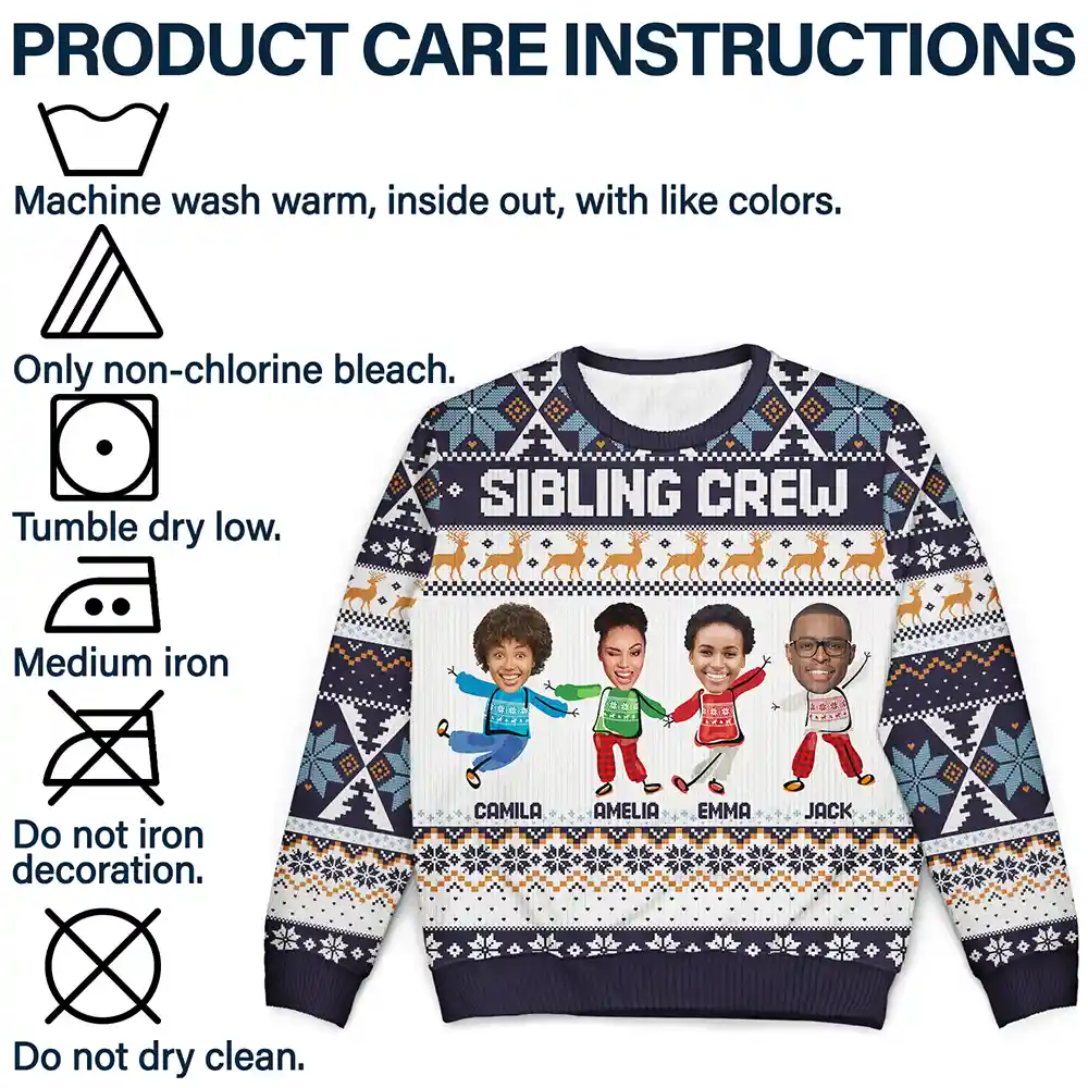 Custom Photo Cousin Crew Family - Personalized Unisex Ugly Sweater