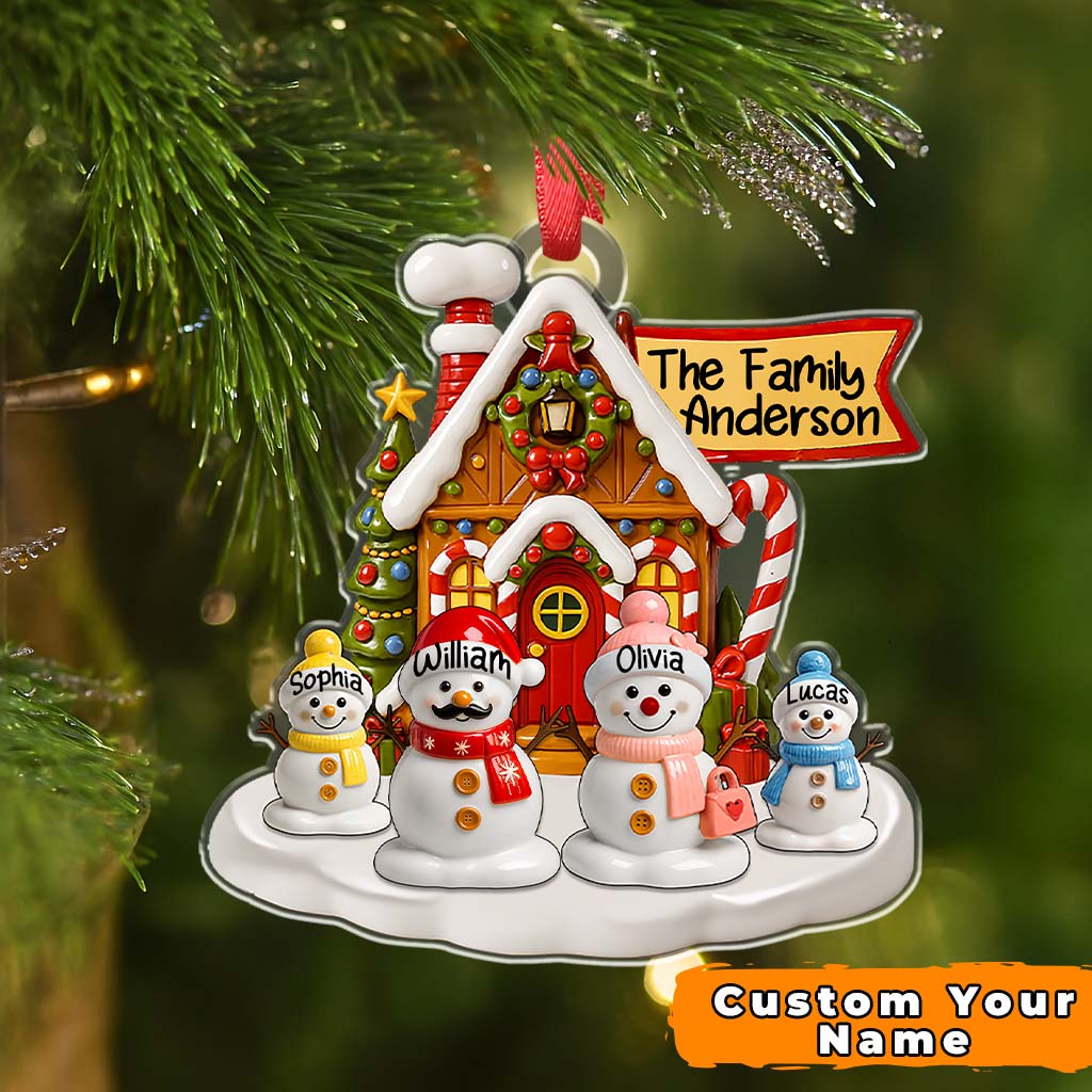 Family Christmast Snowman - Personalized Family Christmas Ornament