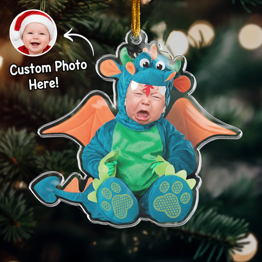 Cute Baby Monster - Personalized Acrylic Photo Ornament