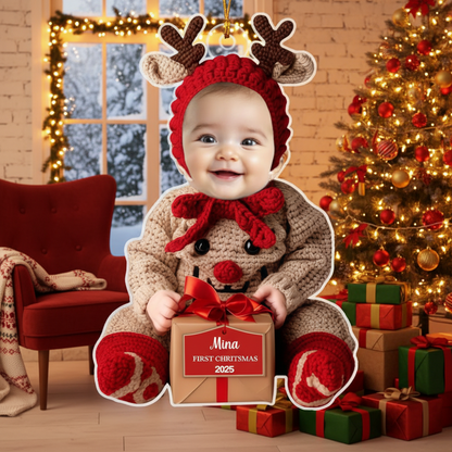 Personalized Baby Photo Ornament First Christmas Acrylic Ornament
