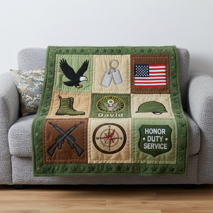 Custom 250 Years Of Honor Blanket – Personalized Branch and Name – Gift For Veteran