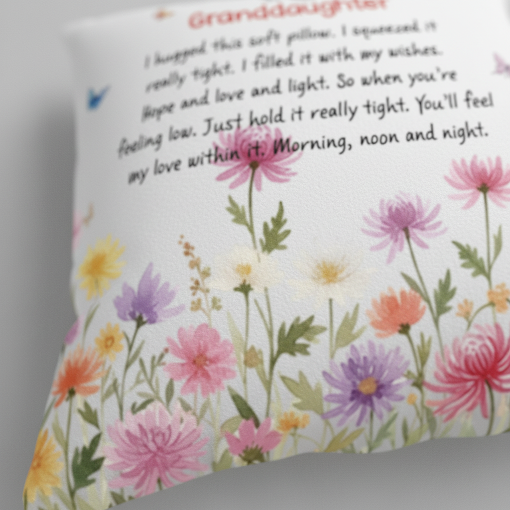 Personalized To My Sweetie Pillow - Birth Month Flower Gift For Granddaughter, Daughter