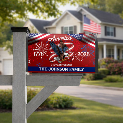 America 250Th Anniversary 1776-2026 Eagle Us Flag Mailbox Cover