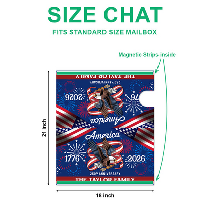 America 250Th Anniversary 1776-2026 Eagle Us Flag Mailbox Cover