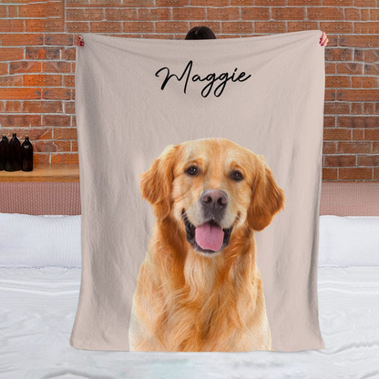 Custom Your Dog Cat Photo Pet Blanket - Personalize Gift For Dog/Cat Lovers