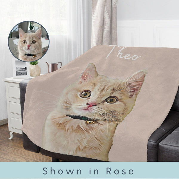 Custom Your Dog Cat Photo Pet Blanket - Personalize Gift For Dog/Cat Lovers