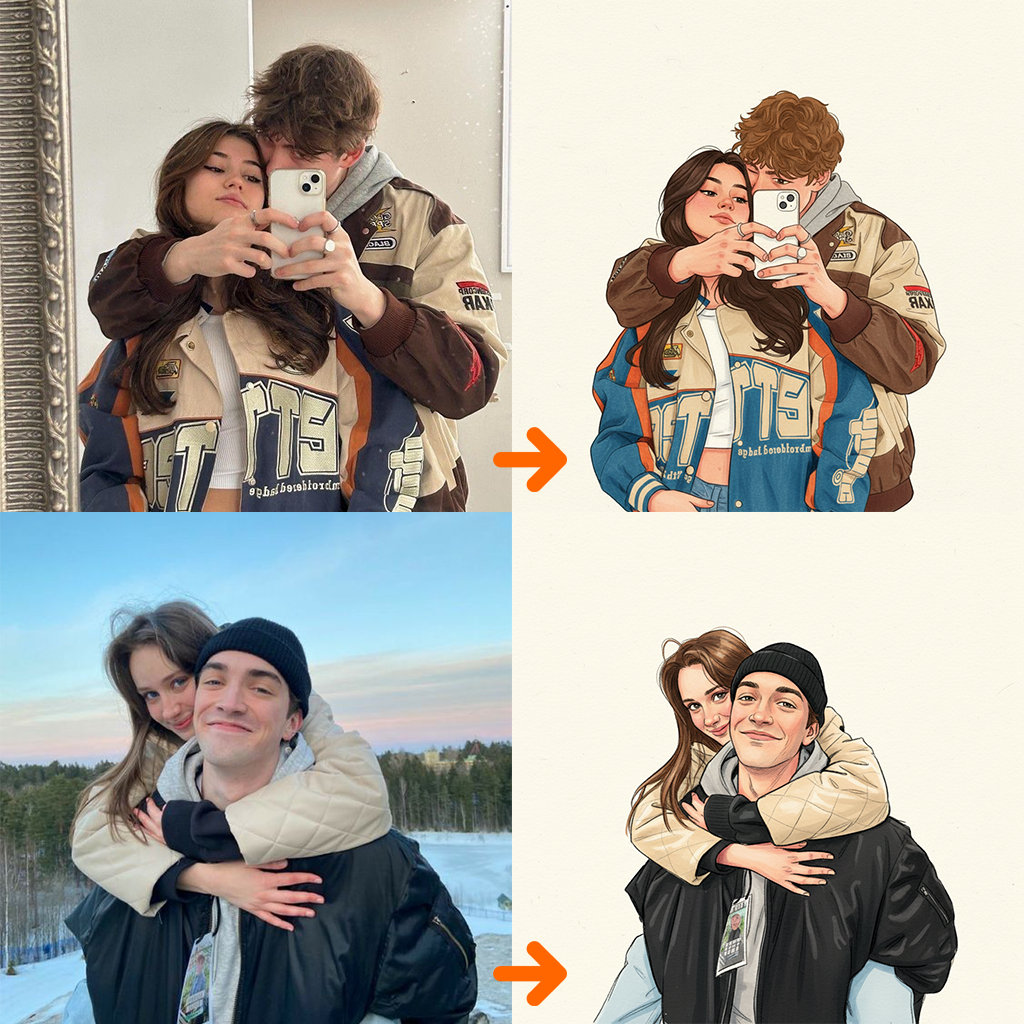 Personalized Hand-Drawn Portrait Pottery Mug – Custom Photo Ceramic Coffee Cup Gift for Couples & Family