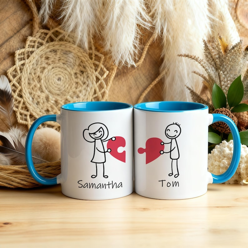 Personalized Couple Coffee Mugs – Romantic & Funny Custom Gift for Boyfriend or Girlfriend