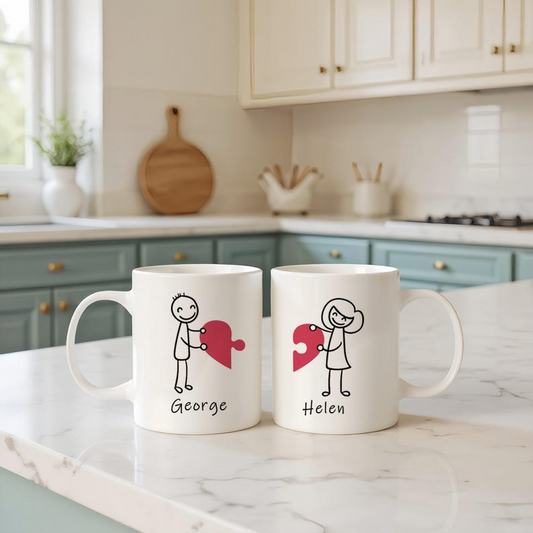 Personalized Couple Coffee Mugs – Romantic & Funny Custom Gift for Boyfriend or Girlfriend