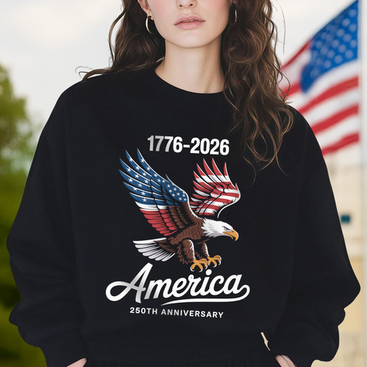 Celebrate 250 Years of America USA Anniversary 1776-2026 Dark Sweatshirt
