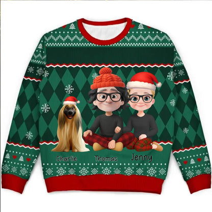 Our Fur Family Christmas Sweater  - Personalized Christmas Ugly Sweater