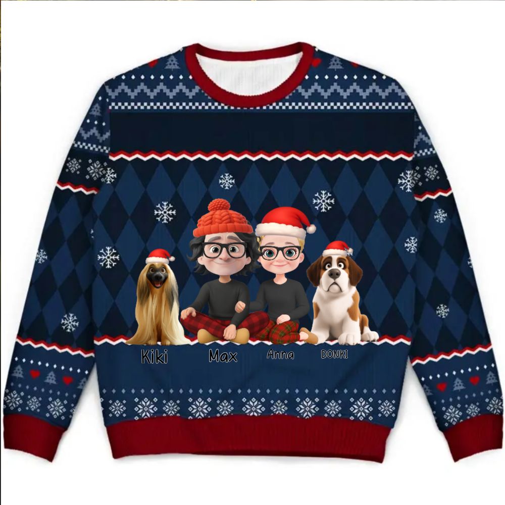 Our Fur Family Christmas Sweater  - Personalized Christmas Ugly Sweater
