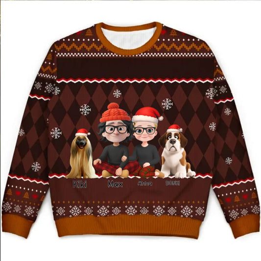 Our Fur Family Christmas Sweater  - Personalized Christmas Ugly Sweater