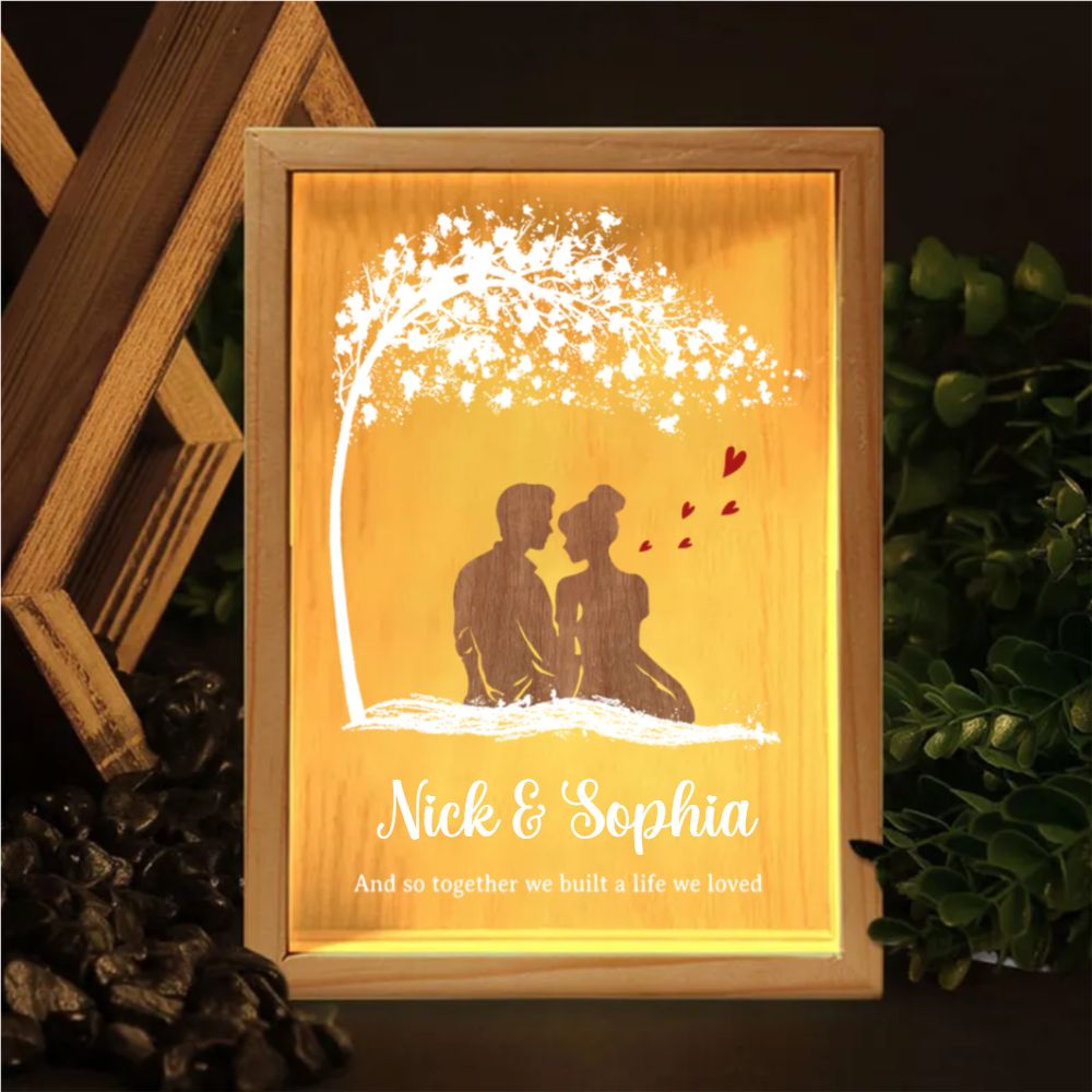Custom Romantic Couple Light Box – Personalized Anniversary & Valentine Gift