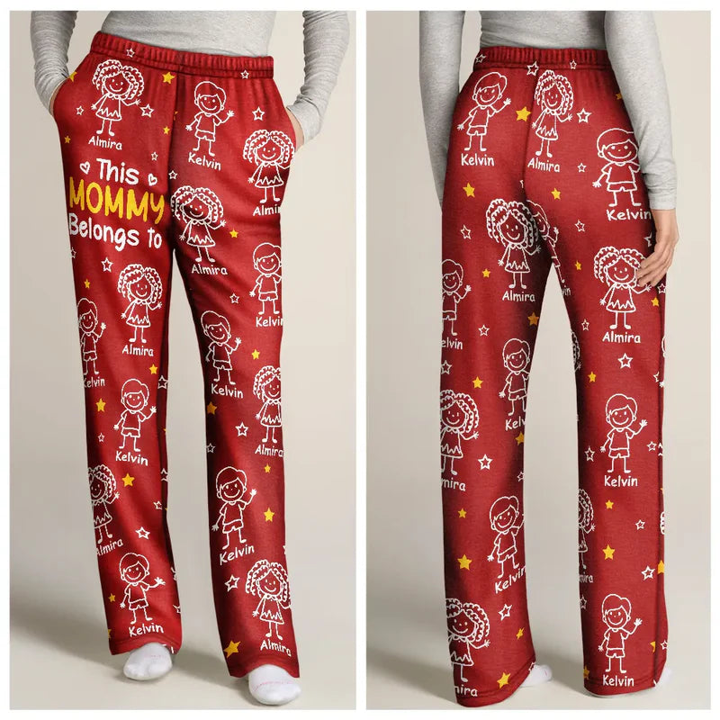 This Grandpa Dad Belongs To Kids Pet - Personalized Pajama Pants