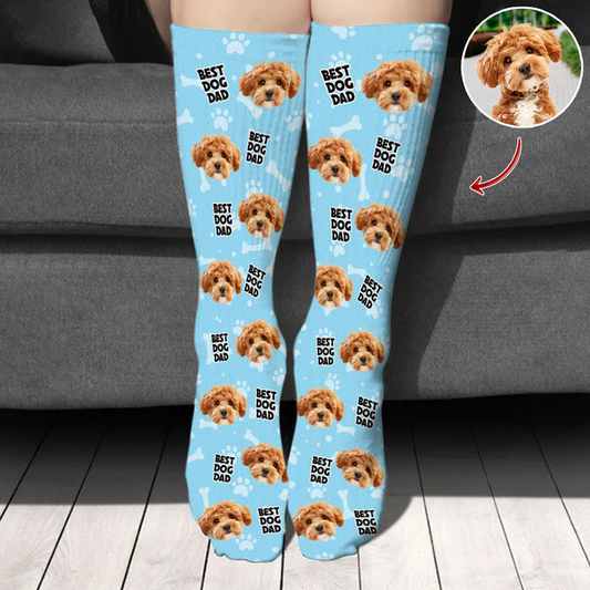 Custom Photo Best Parents Ever - Personalized Socks For Dog Lovers