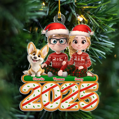 We And Our Dog Tree Cake - Personalized Custom Acrylic Ornament