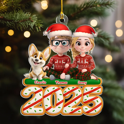 We And Our Dog Tree Cake - Personalized Custom Acrylic Ornament